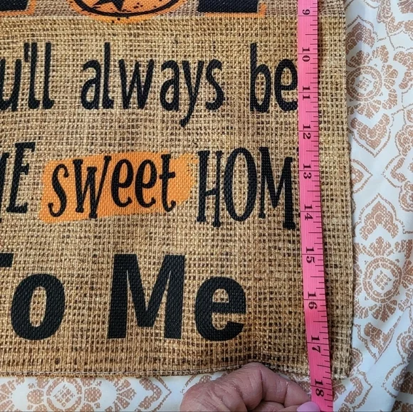 Rocky Top Burlap Look Outdoor Garden Flag Black and Orange Two Flags Tenn - Picture 3 of 8